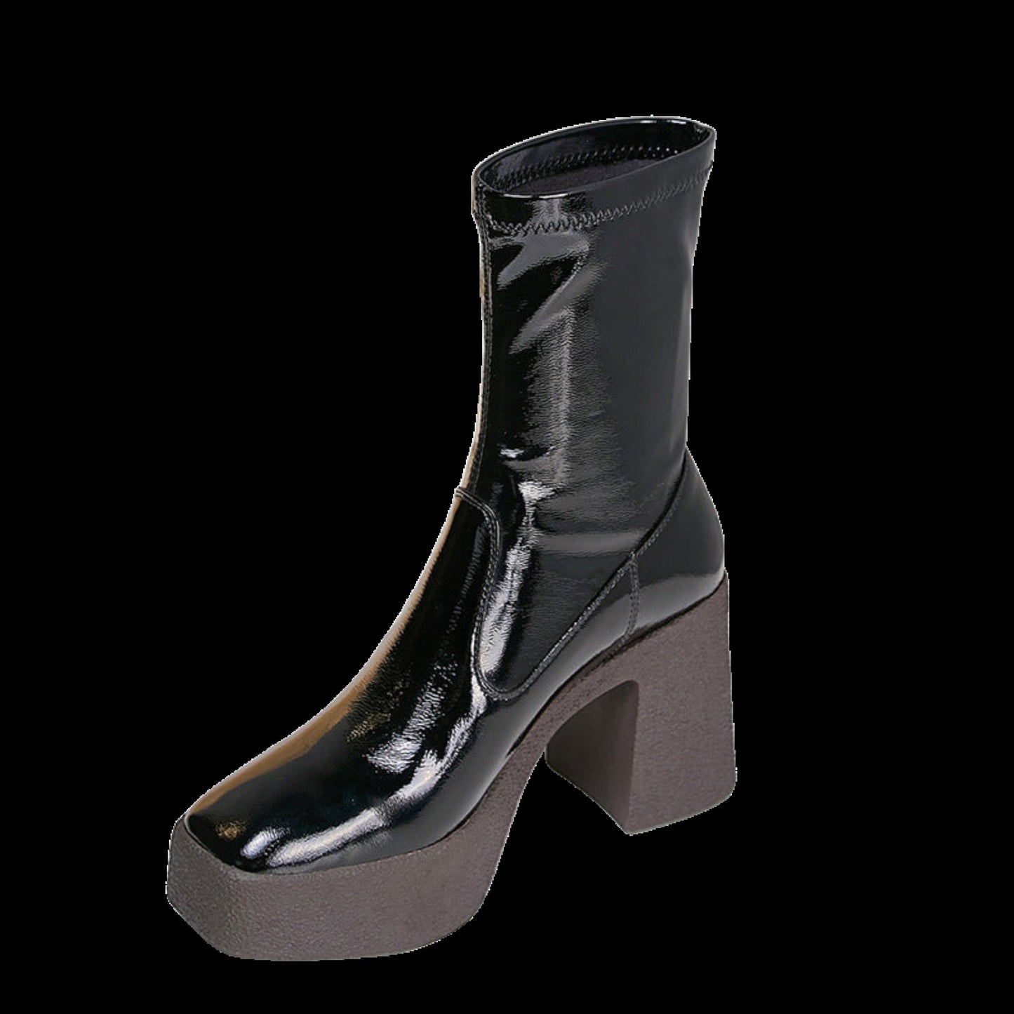 Ritualstone Vanguard Boots – Platform Square-Toe Cowhide Gothic Martin Boots