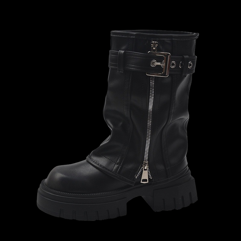 Shadowlace Reliquary Boots – Platform Denim Gothic Lace-Up