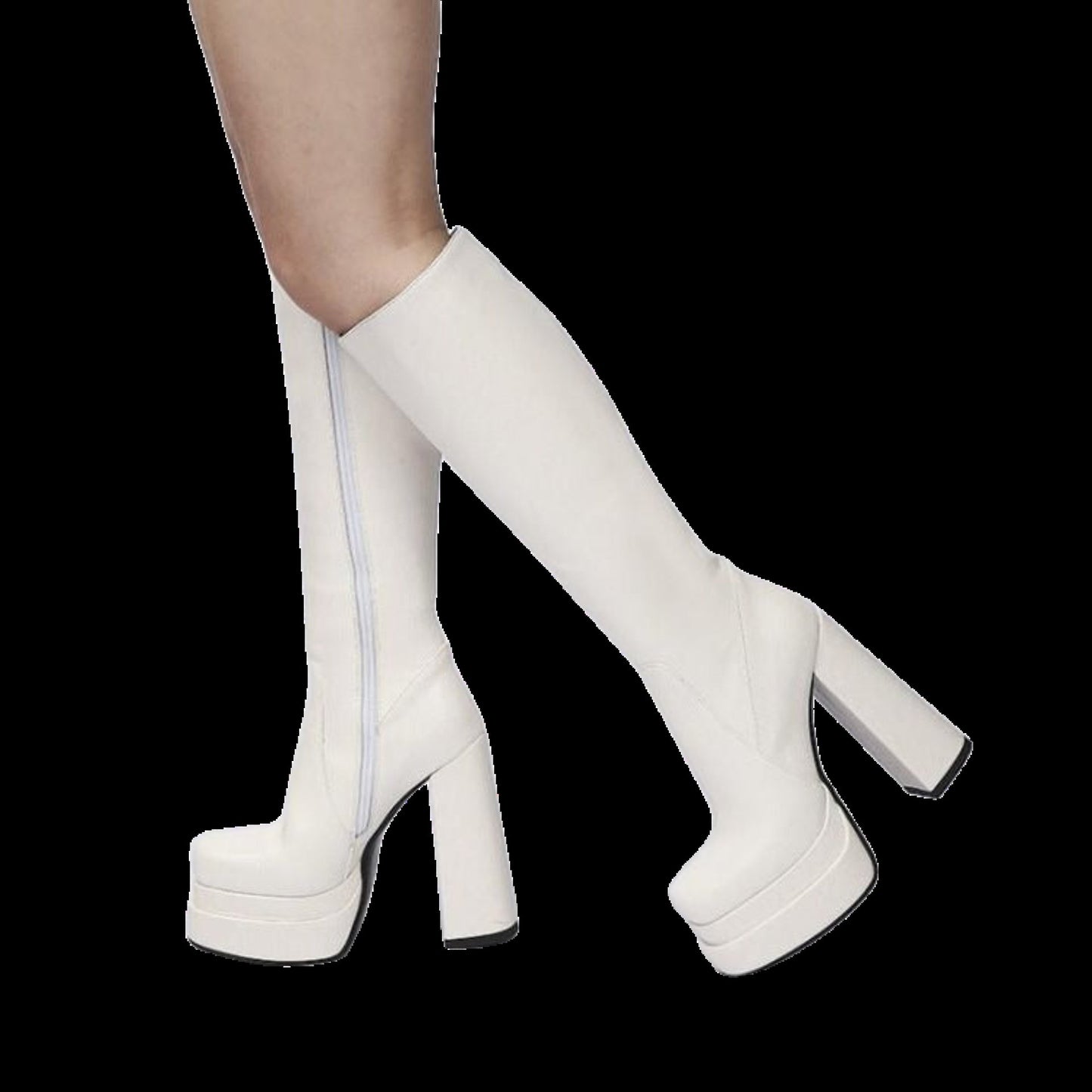 Cathedral Titan Boots – High Tube Platform Gothic Square Heel