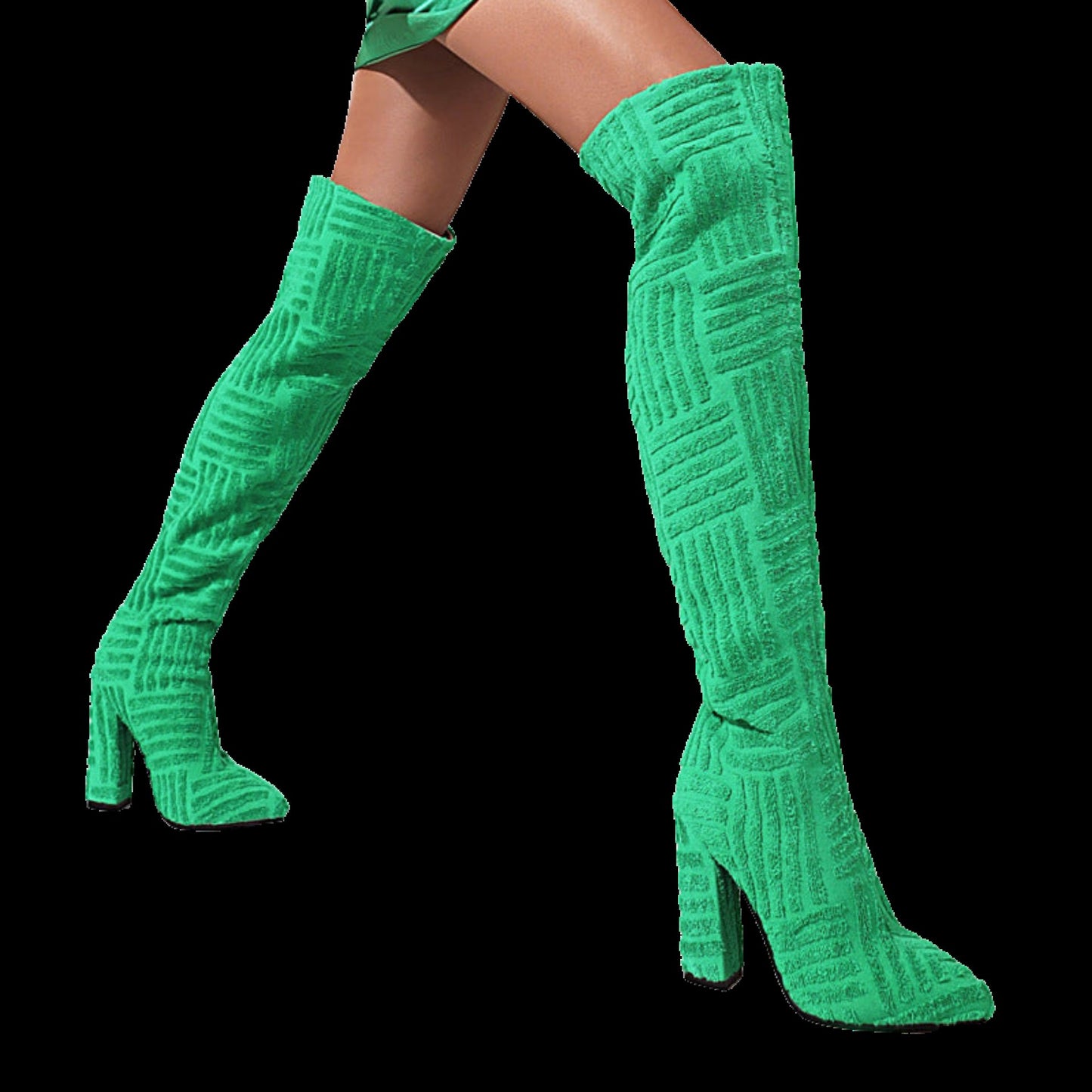 Seraphic Binding Boots – Suede Thigh-High Gothic Tower Heel