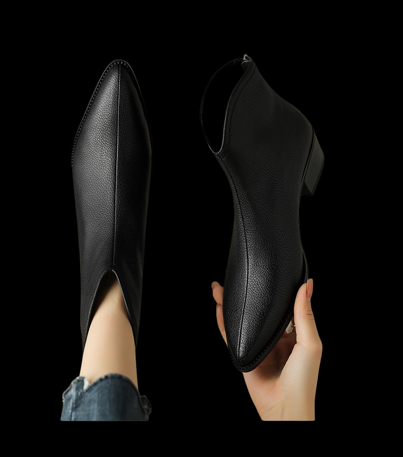 Velvetgrave Eclipse Boots – Minimalist Pointed Ankle Heel