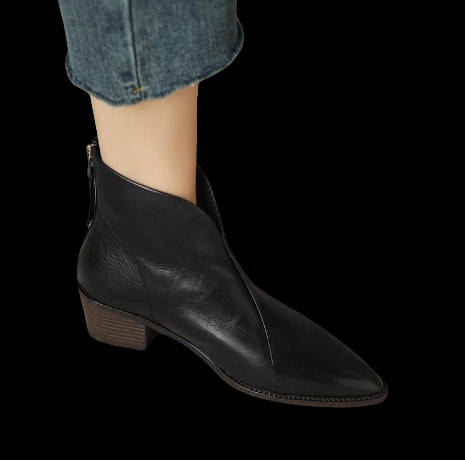 Velvetgrave Eclipse Boots – Minimalist Pointed Ankle Heel