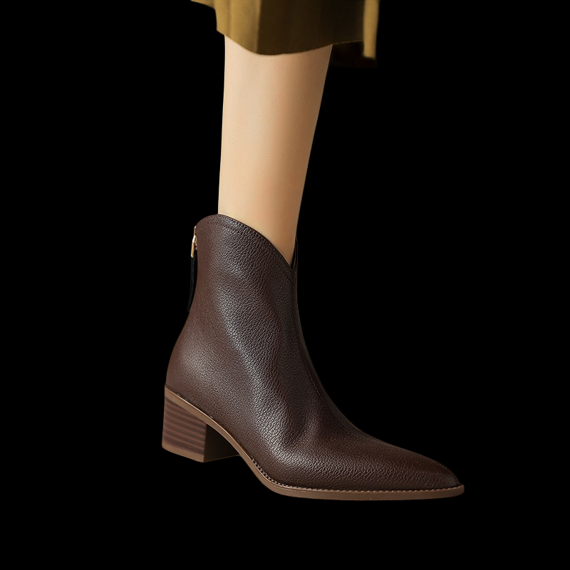 Velvetgrave Eclipse Boots – Minimalist Pointed Ankle Heel