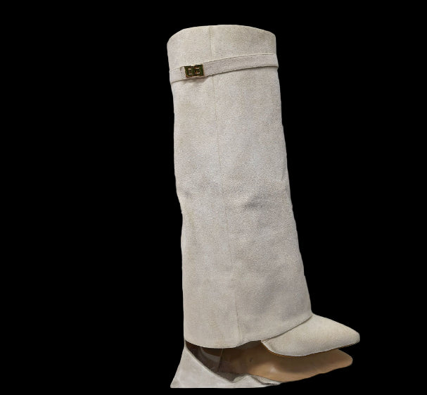 Nightbane Sovereign Boots – Mid-Calf Gothic Chunky Heel