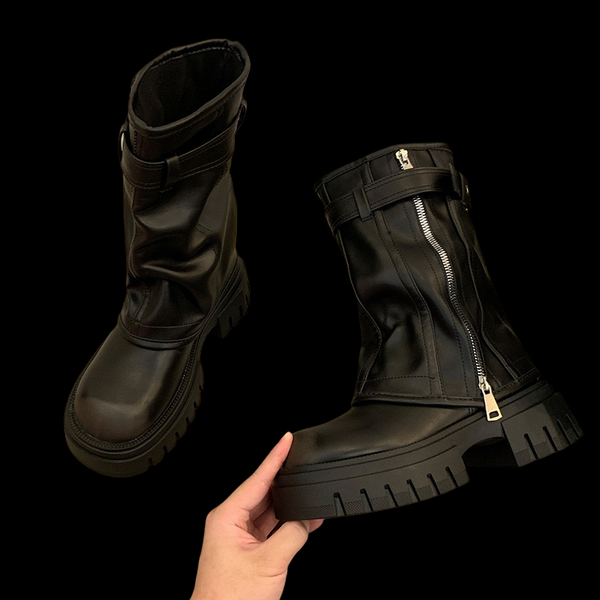 Shadowlace Reliquary Boots – Platform Denim Gothic Lace-Up