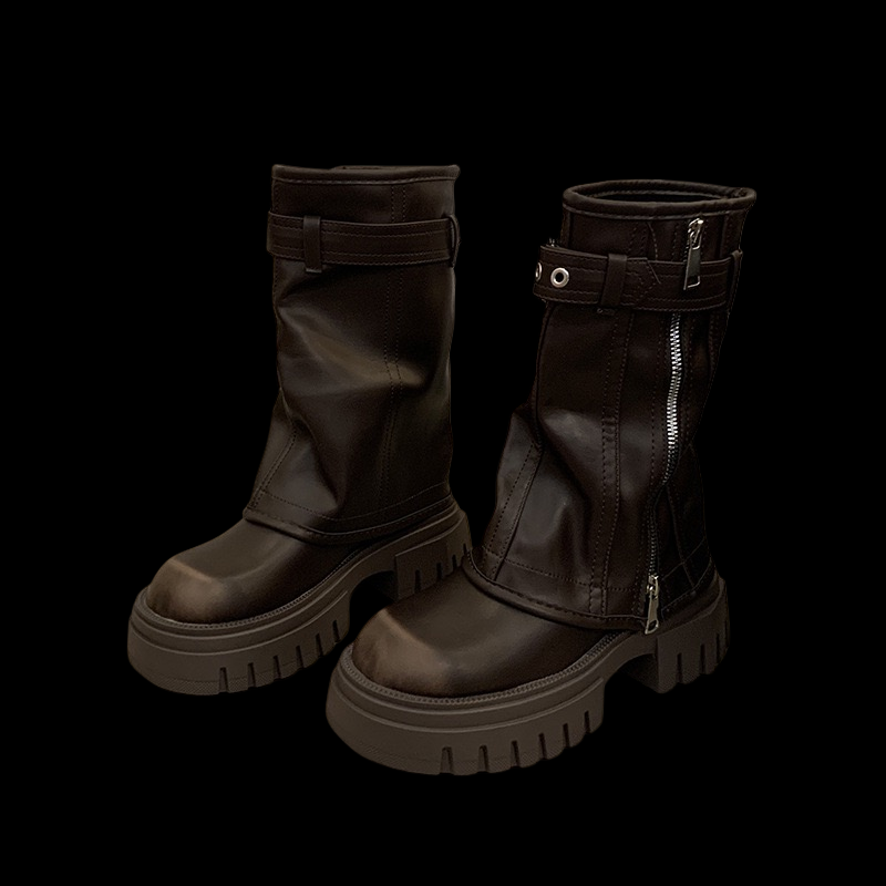 Shadowlace Reliquary Boots – Platform Denim Gothic Lace-Up