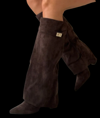 Nightbane Sovereign Boots – Mid-Calf Gothic Chunky Heel