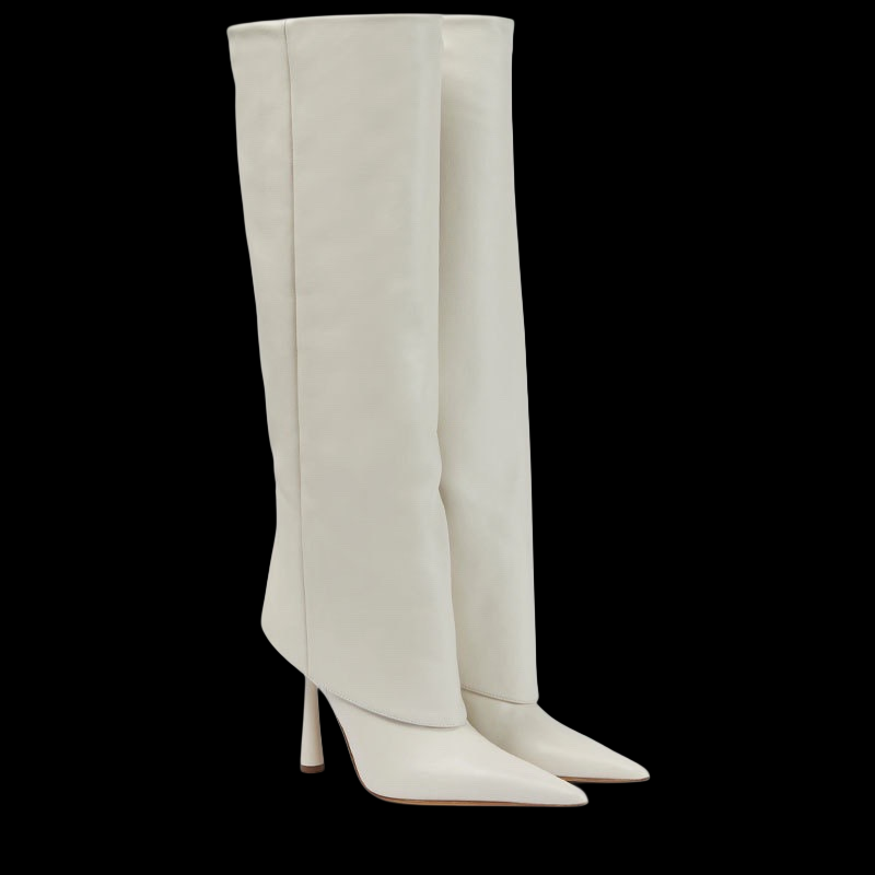 Obsidian Totem Stiletto Boots – High Gothic Pointed Tower Heel