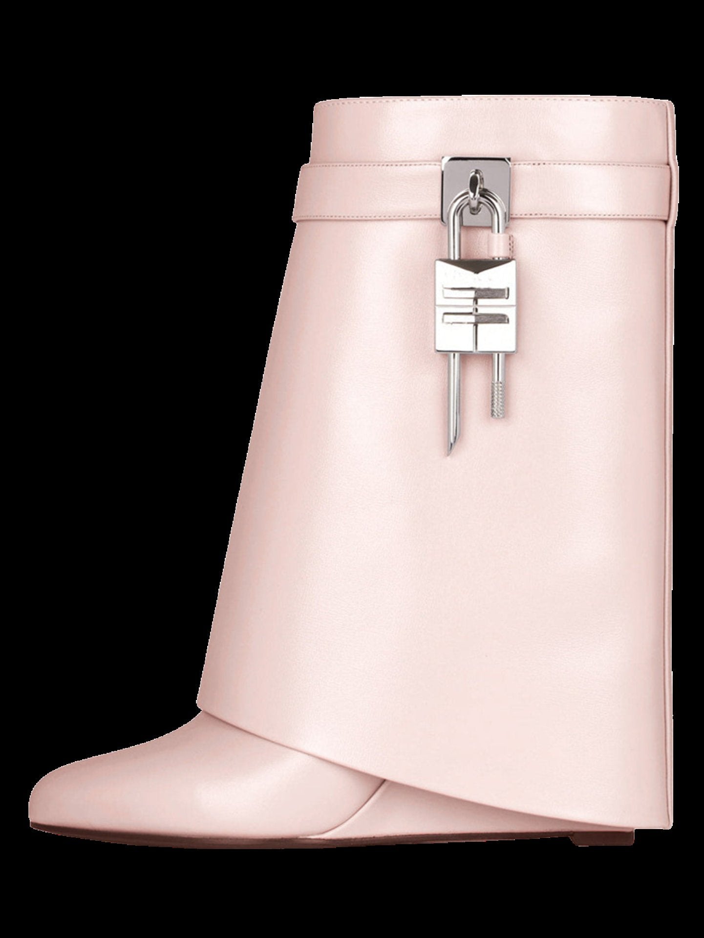 Ironveil Warden Boots – Wide Tube Gothic Wedge Slip-On