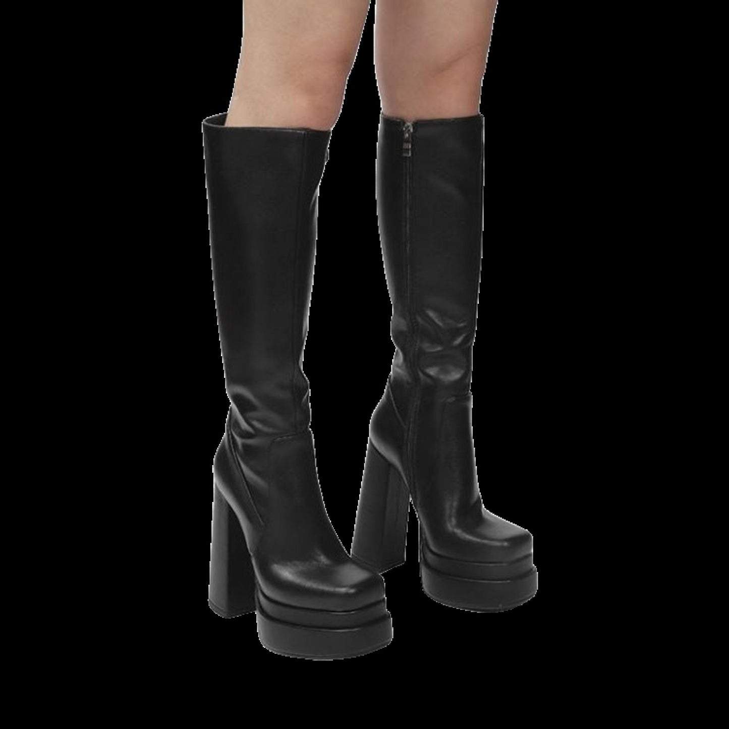 Cathedral Titan Boots – High Tube Platform Gothic Square Heel