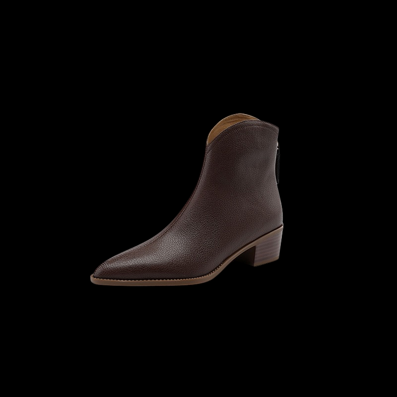 Velvetgrave Eclipse Boots – Minimalist Pointed Ankle Heel