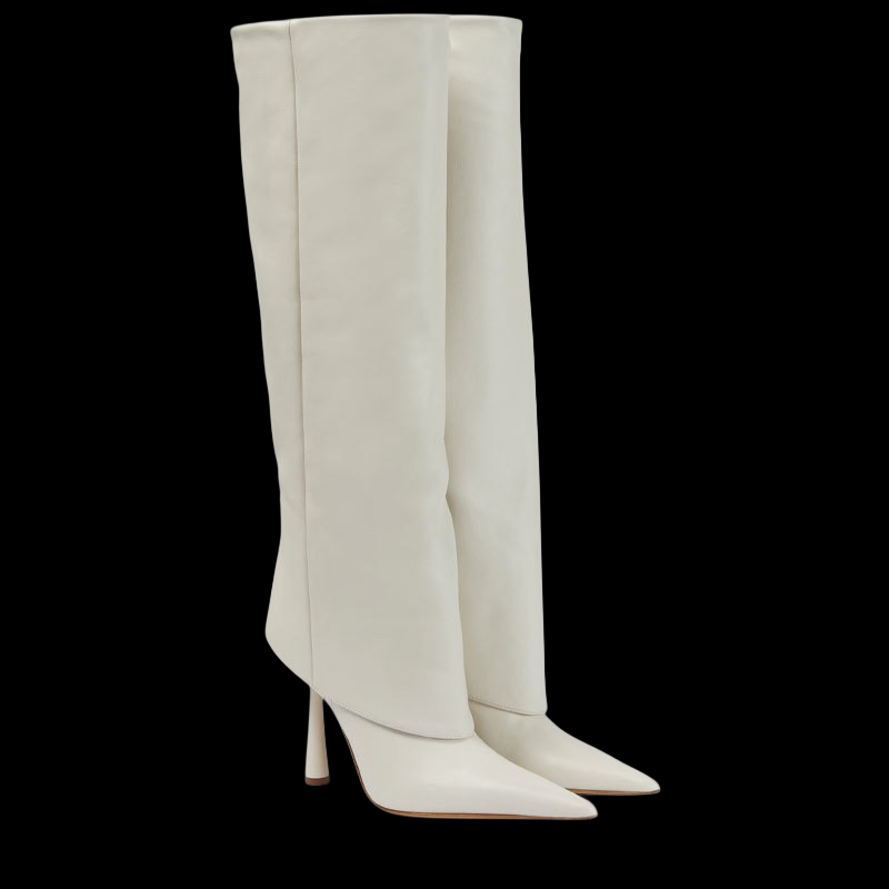 Obsidian Totem Stiletto Boots – High Gothic Pointed Tower Heel