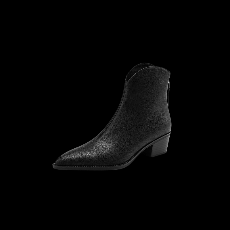 Velvetgrave Eclipse Boots – Minimalist Pointed Ankle Heel