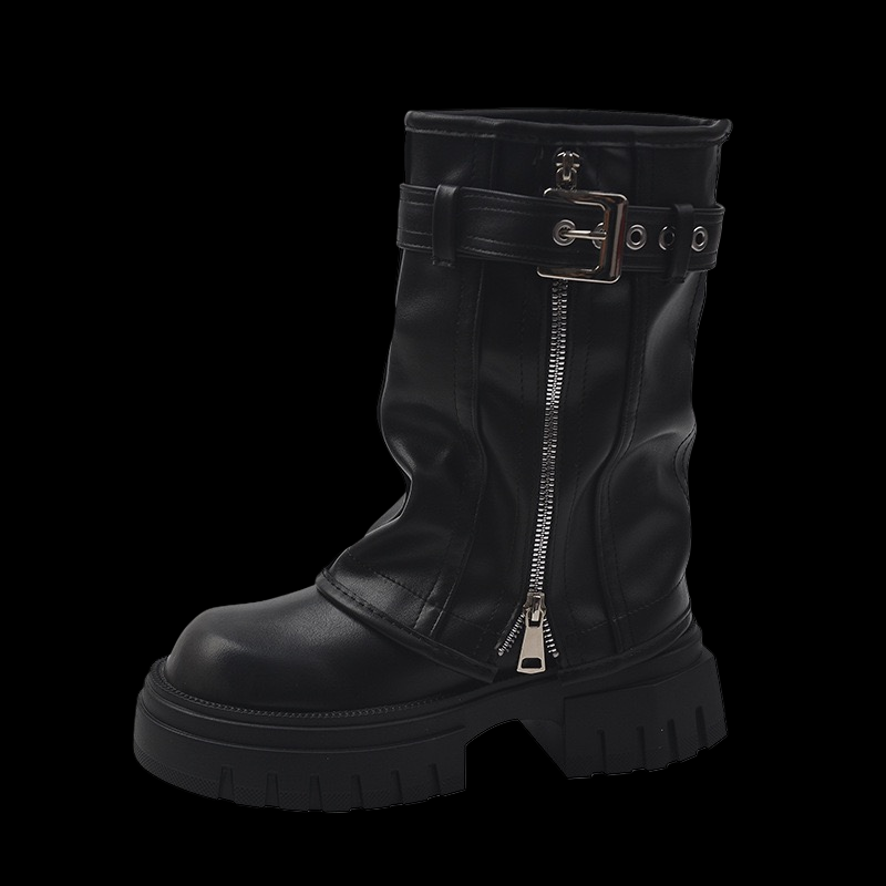 Shadowlace Reliquary Boots – Platform Denim Gothic Lace-Up