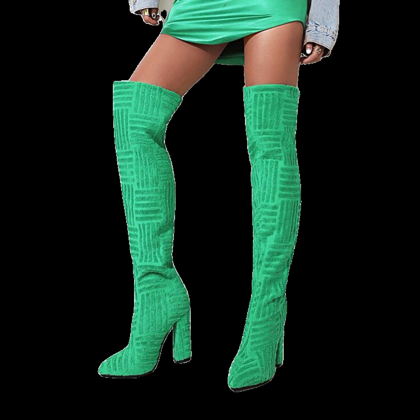 Seraphic Binding Boots – Suede Thigh-High Gothic Tower Heel