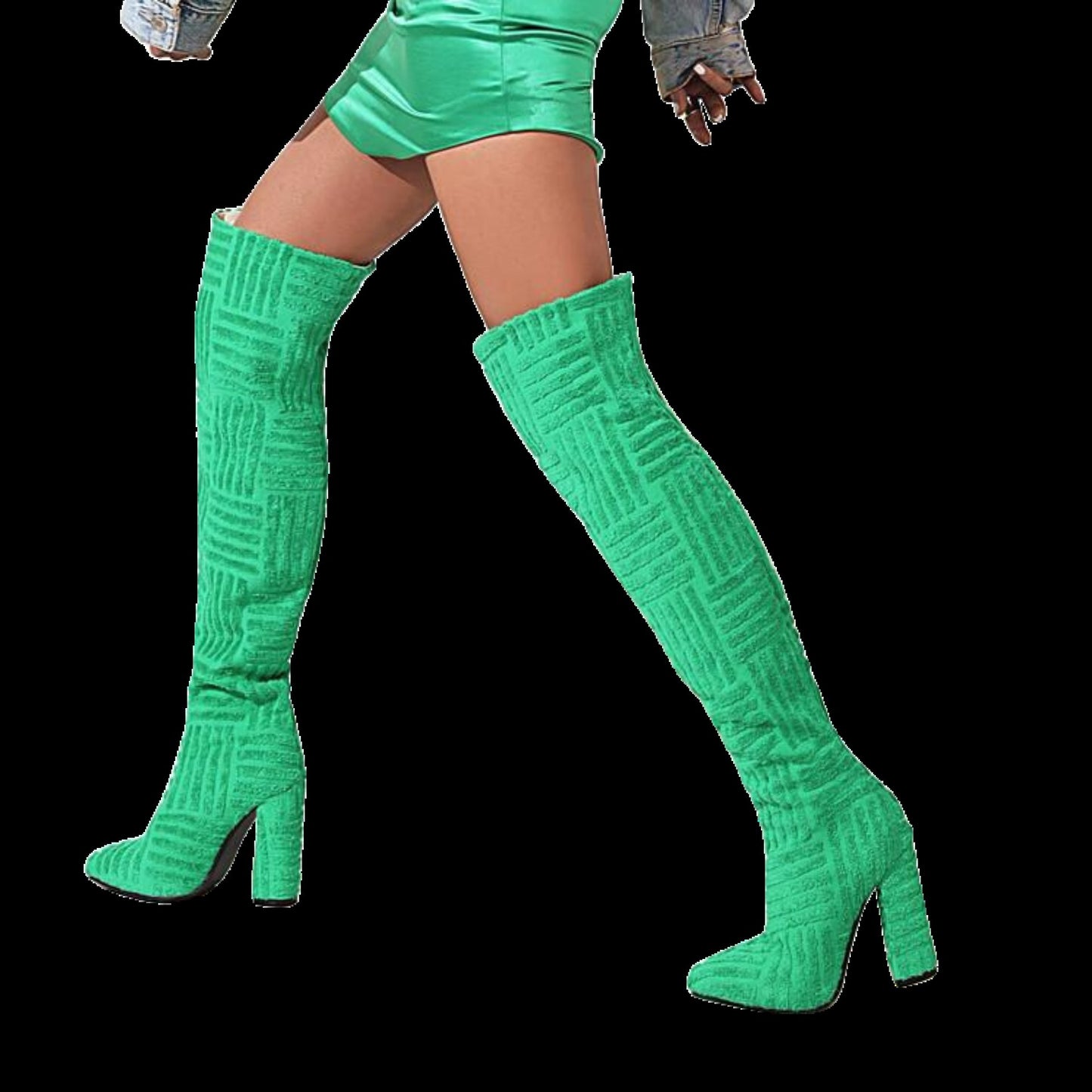 Seraphic Binding Boots – Suede Thigh-High Gothic Tower Heel