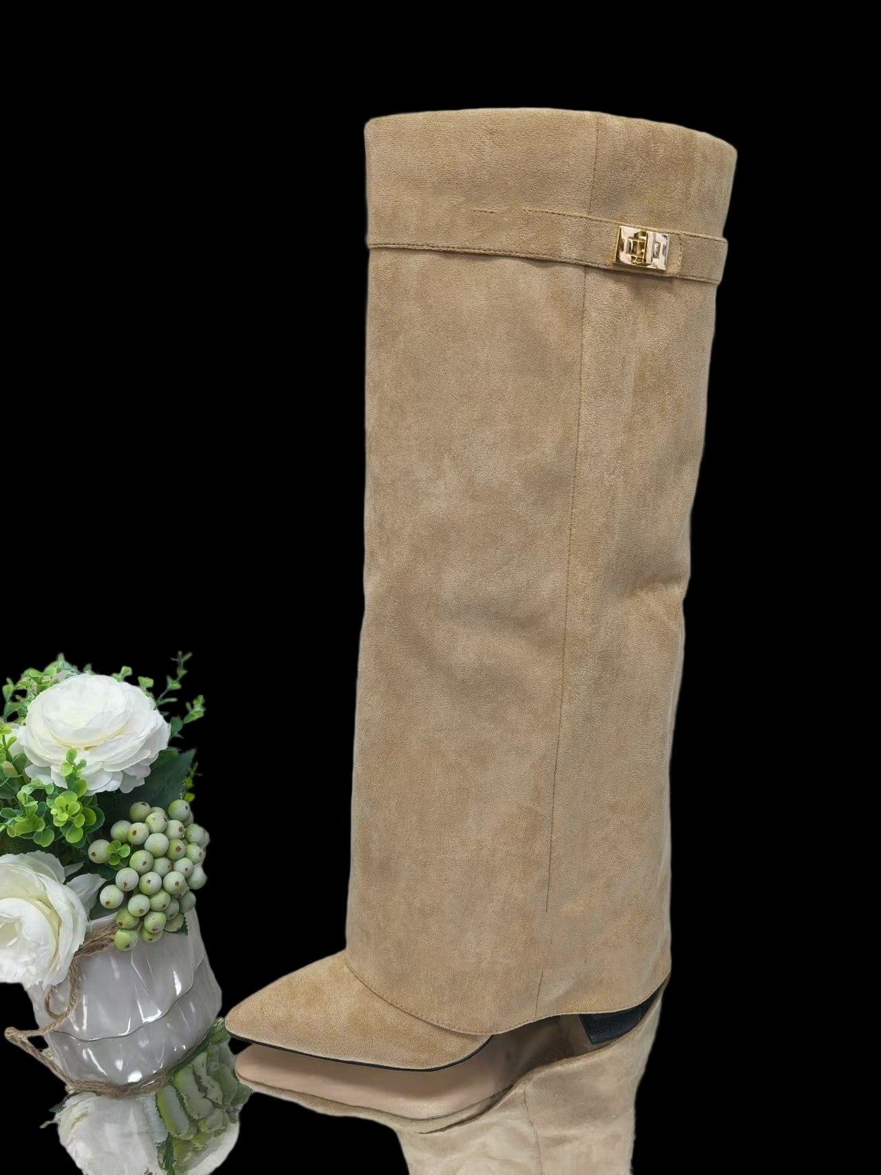 Nightbane Sovereign Boots – Mid-Calf Gothic Chunky Heel