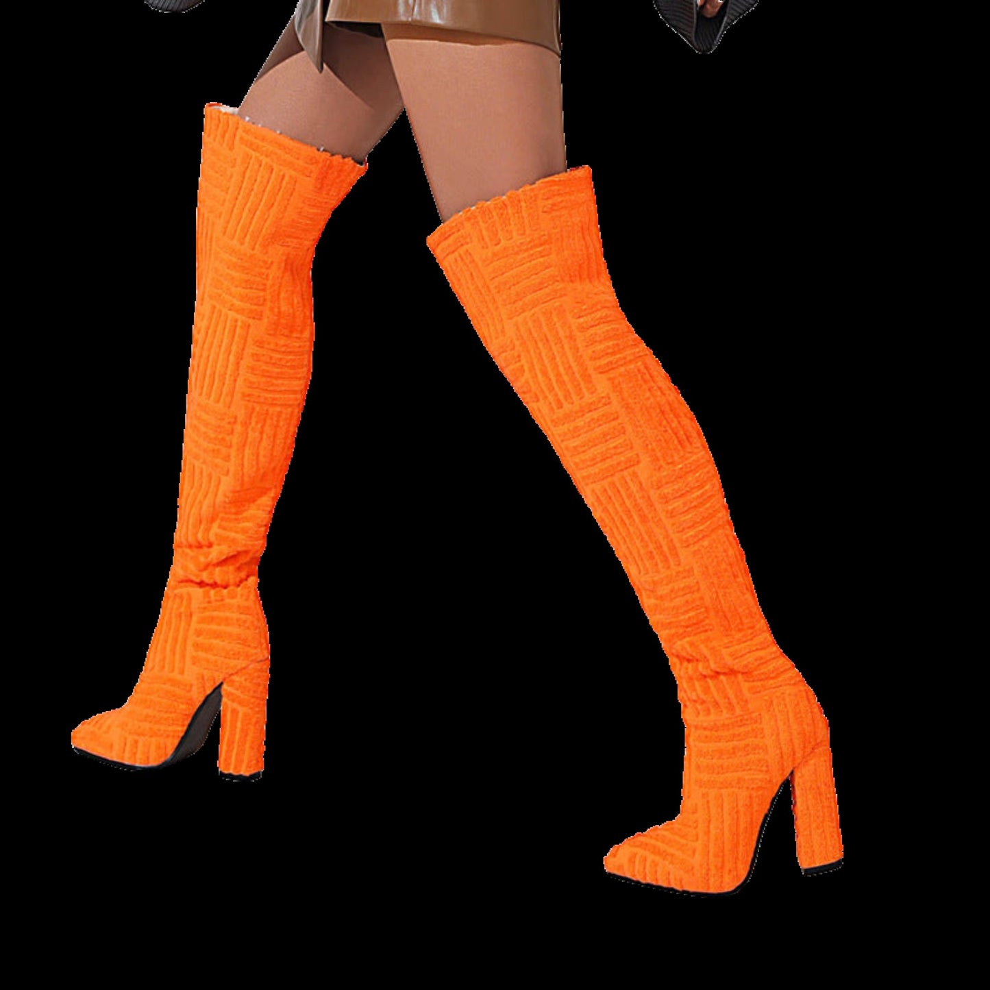 Seraphic Binding Boots – Suede Thigh-High Gothic Tower Heel