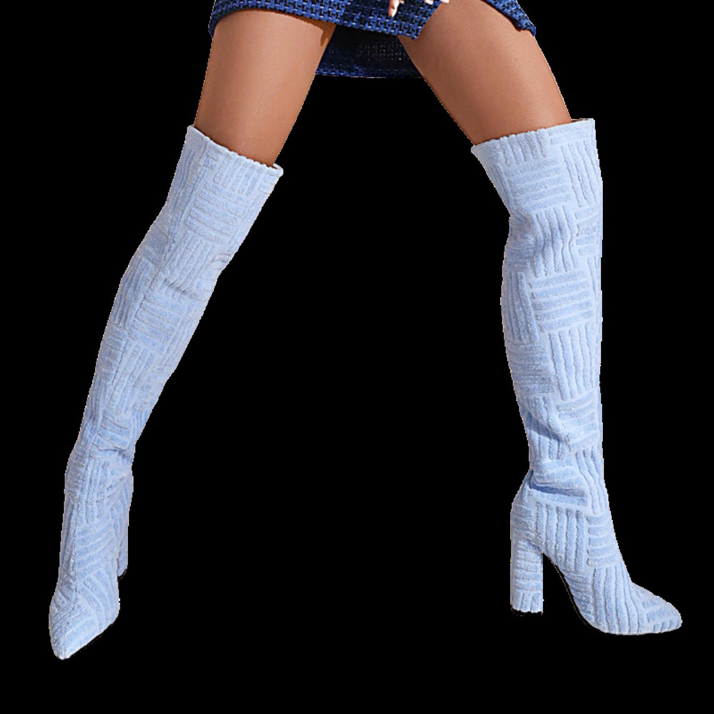 Seraphic Binding Boots – Suede Thigh-High Gothic Tower Heel